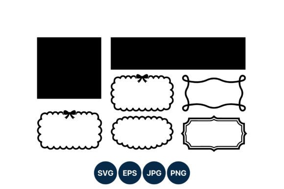 Black White Frame Collection with Bows: Elevating Digital Design with Timeless Vector Assets