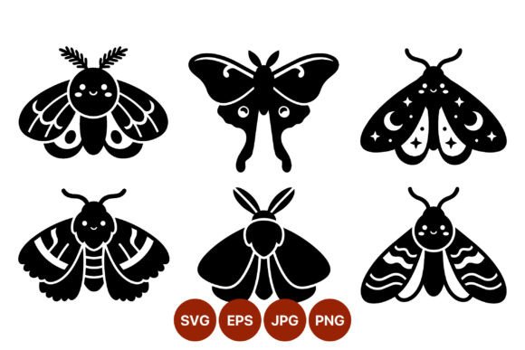 Bringing Whimsy to Design with Cute Moth and Butterfly Vector Art