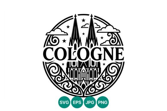 Cologne Cathedral Line Art Vector: Mastering Black and White Architectural Design
