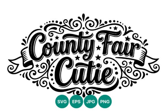 County Fair Cutie Calligraphic Vector: A Versatile Design Asset for Creators