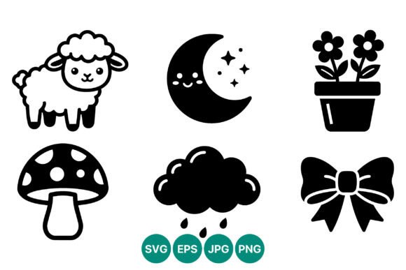 Cute Black White Animal Weather Flower: A Versatile Visual Language for Modern Design