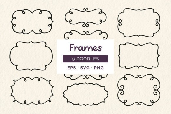 Doodle Frames: Cute Hand-Drawn Design Assets