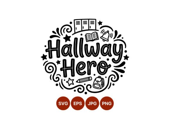 Hallway Hero School Phrase Vector: Strategic Visual Assets for Educational Branding