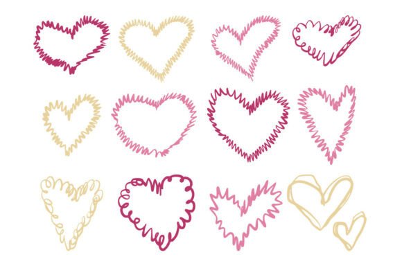 Hand Drawn Heart Doodle Vector Set Love: Elevating Romantic Design with Organic Charm