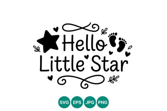 Hello Little Star Baby Footprints Vector: A Timeless Design for Modern Creators