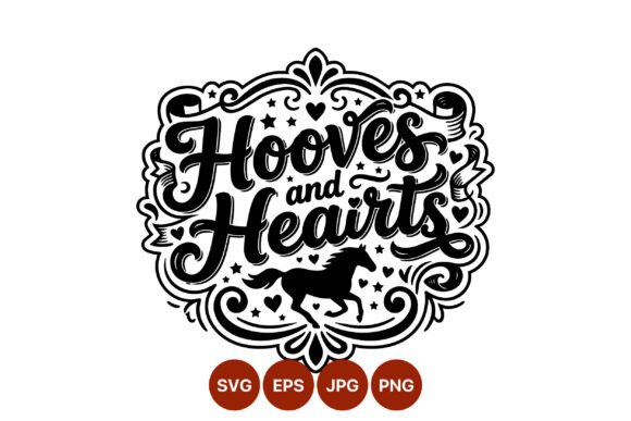Hooves and Hearts Lettering with Horse: Elevating Equestrian Crafts with Precision Design