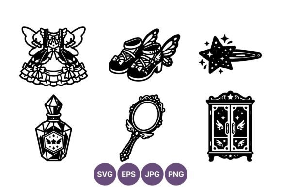 Magical Fairy Dress Shoes Wand Vector: A Creative Toolkit