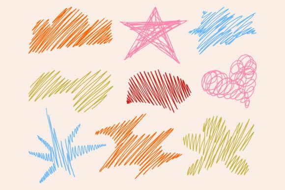 Mastering Visual Emphasis with a Colorful Scribble Highlight Vector Set