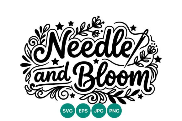 Needle and Bloom Hand Lettering Script: A Versatile Design Asset for Creators