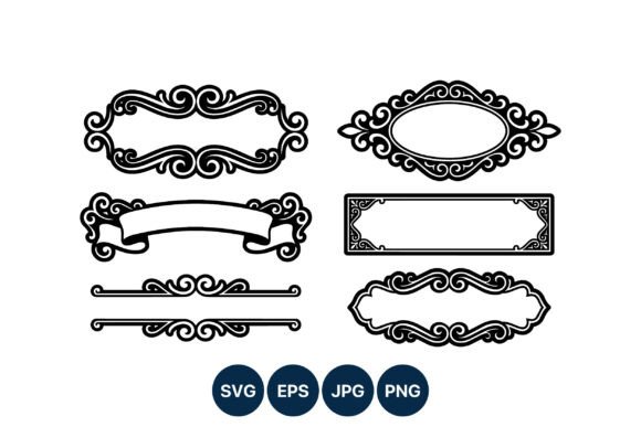 Ornamental Frames and Dividers Black