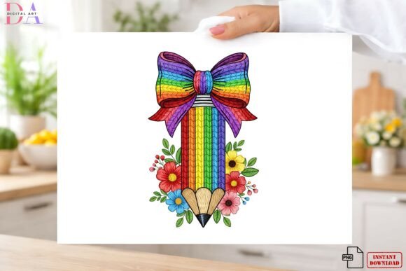 Rainbow Pencil Bow Flower Teachers Png: Elevating Creative Projects with Vibrant Design