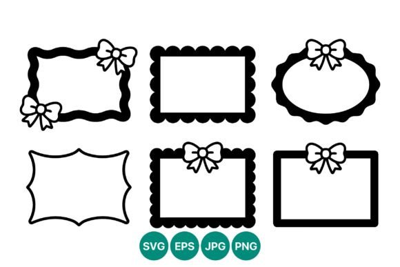 Scalloped Border Frames with Bows Vector: A Strategic Asset for Visual Communication