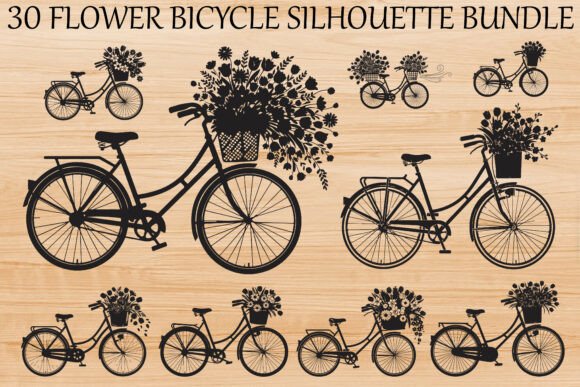 Strategic Design Applications for the Flower Bicycle Silhouette Bundle