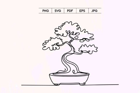 The Strategic Value of Bonsai Tree Line Art SVG Minimal Design in Modern Digital Aesthetics