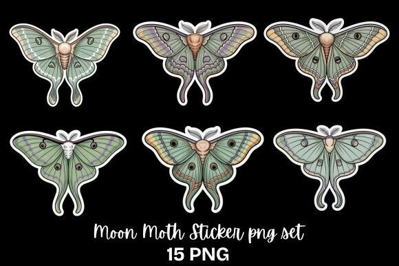 Unlocking Creativity with the Moon Moth Sticker Png Set