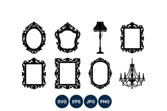 Vintage Frames & Lighting Assets