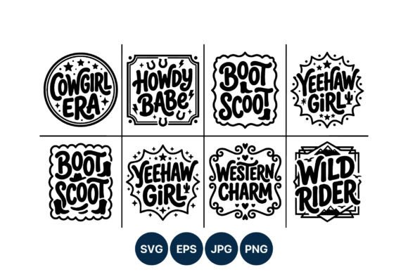 Western Phrases Lettering Set: A Creative Resource for Rustic Design Projects