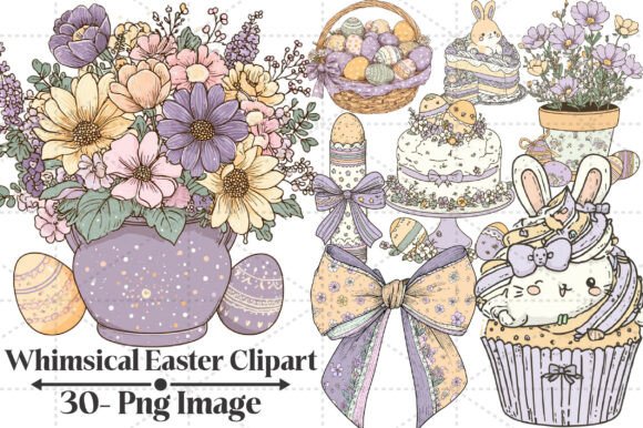 Whimsical Easter Clipart Bundle